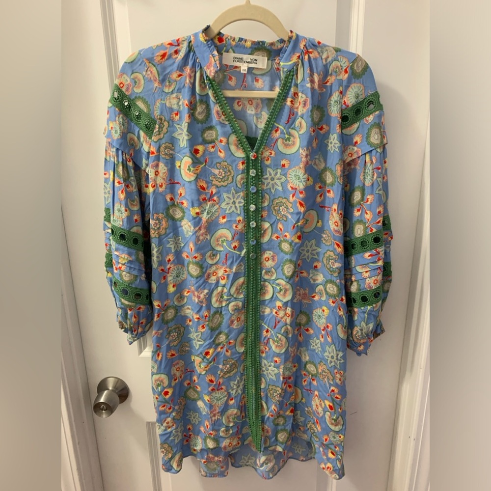 DIANE VON FURSTENBERG
 Printed Jessica Mini Dress